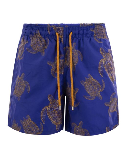 Vilebrequin Moorea Patterned Beach Shorts in het Blue voor heren