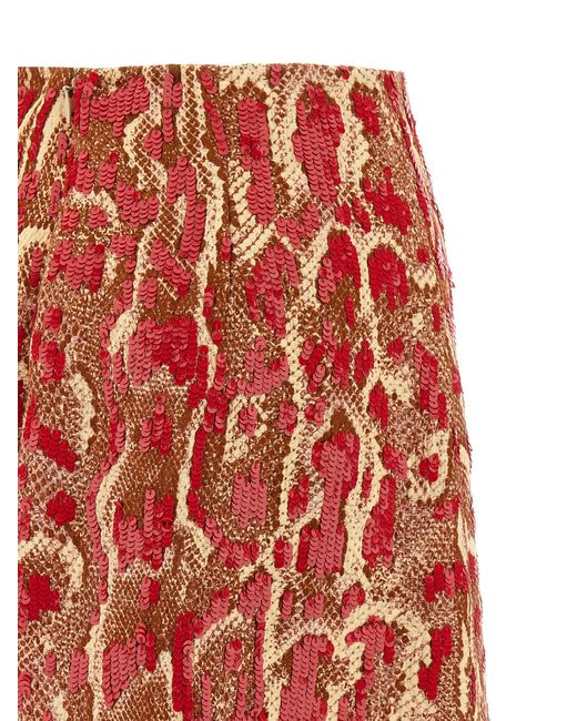 Dries Van Noten Droogt Van Noten 'shera Bis' Rok in het Red