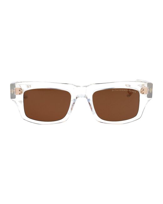 Dita Eyewear Brown Squared Sunglasses Dts727 A 02 Cry