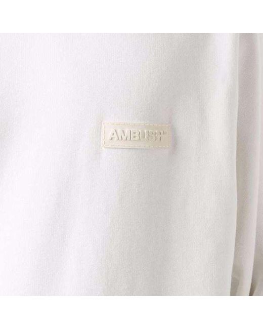 Ambush White Logo Sweartshirt for men