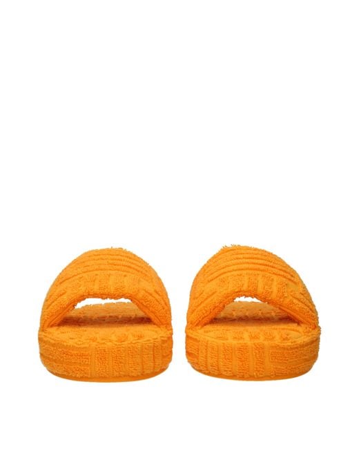 Bottega Veneta Orange Resort Terry Slide Sandals