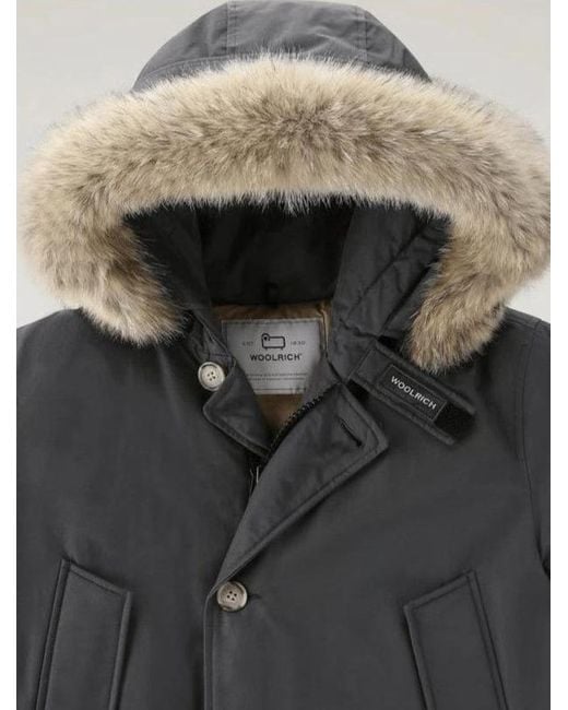 Woolrich Gray Parka Arctic Uomo Cotone Grigio/Grigio Shadow for men