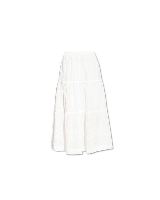 See By Chloé White Cotton Midi Skirt
