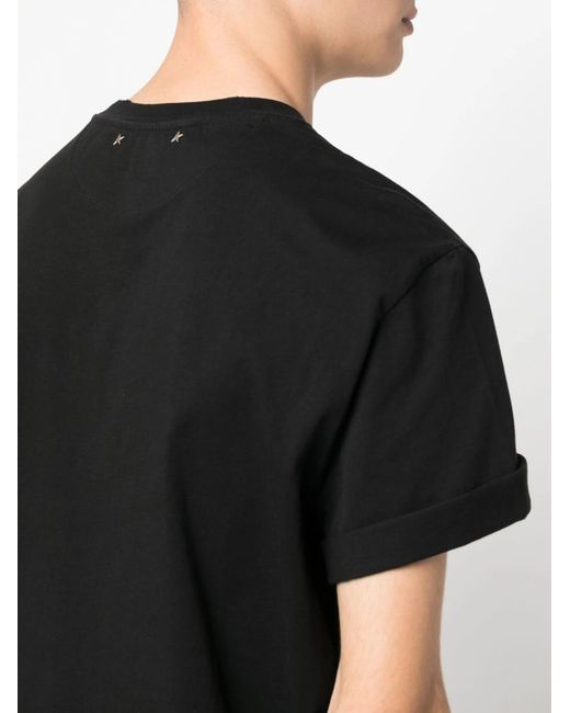 Golden Goose Deluxe Brand Black Golden M's Regular T Shirt Distressed Cotton Jersey for men