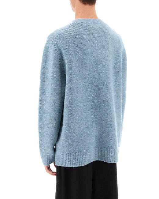 Acne Melange Woll -Strickjacke in Blue für Herren