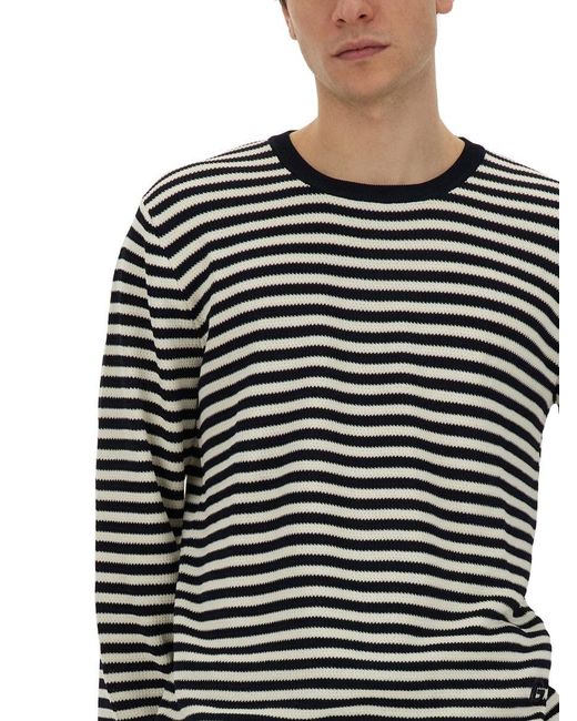 Dolce & Gabbana Black Stripe Pattern T-Shirt for men