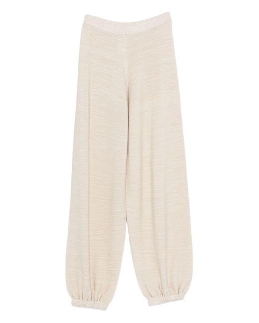 Fabiana Filippi White Wool And Cotton Trousers
