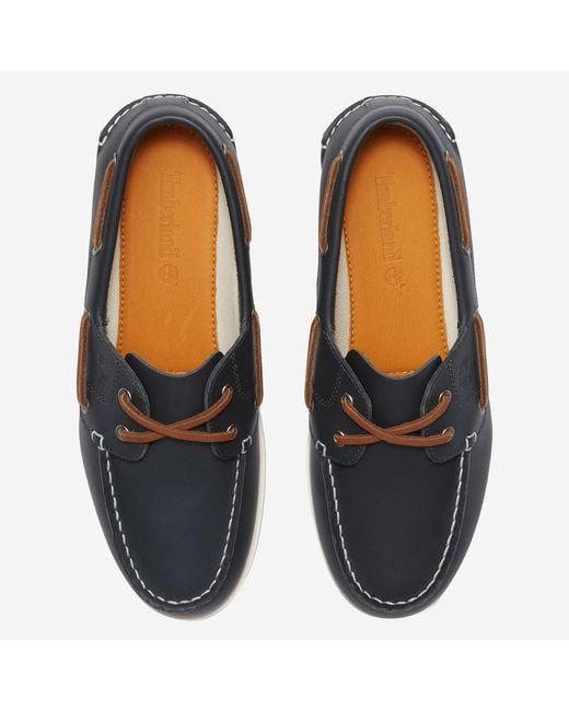 Timberland Blue Classic Boat Leather Loafers