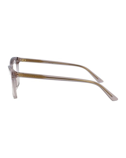 Bottega Veneta Brown Transparent Recycled Acetate Glasses