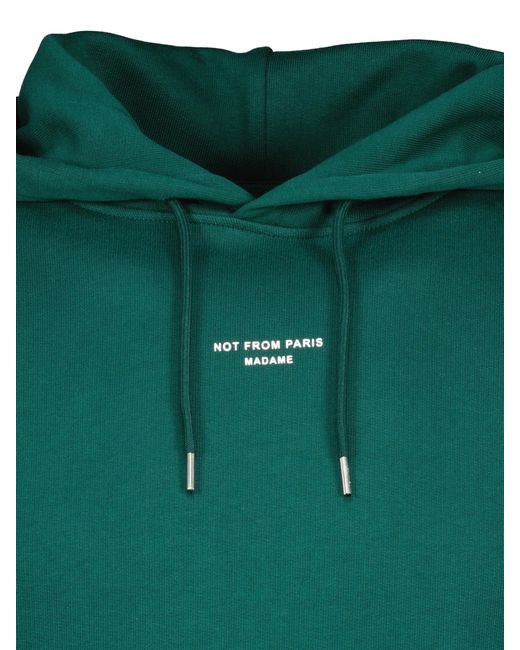 Drole de Monsieur Green Classic Slogan Hoodie