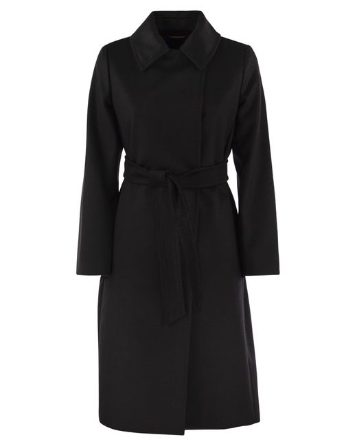Max Mara Black Max Mara Studio Double-Breasted Wool Coat