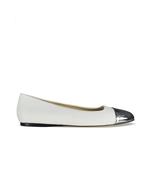 Jimmy Choo White Ballerinas Watson
