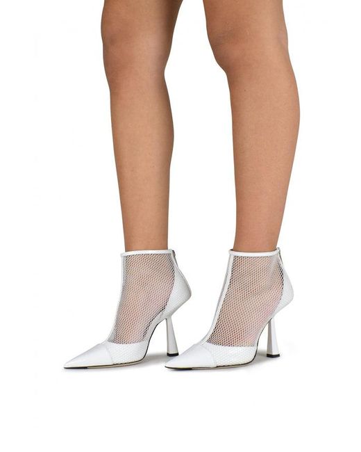 Jimmy Choo White Kix 100 Boots