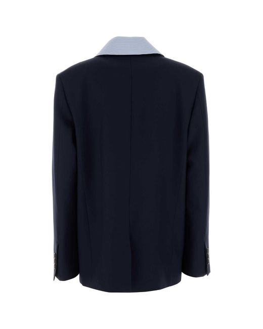 Miu Miu Navy Blue Wool Blazer