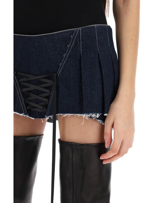 Dilara Findikoglu Black Micro Pleated Skirt With Corset