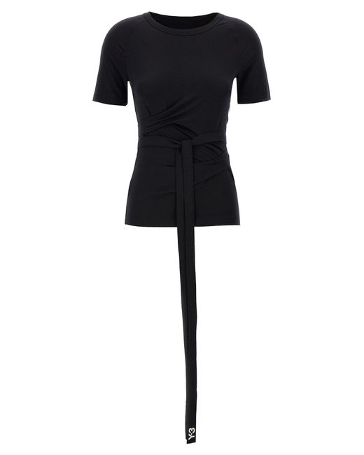 Lyoncell T-shirt Y-3 en coloris Black