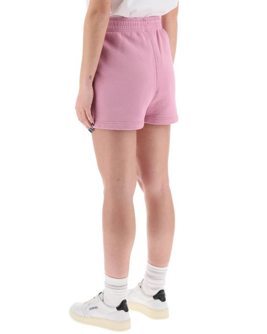 Maison Kitsuné Pink "Baby Fox Sports Shorts With Patch Design