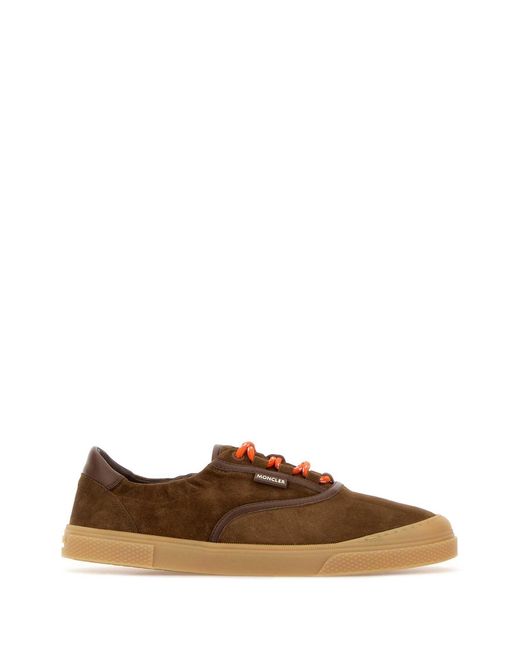 Moncler Brown Lace Up Sneakers for men