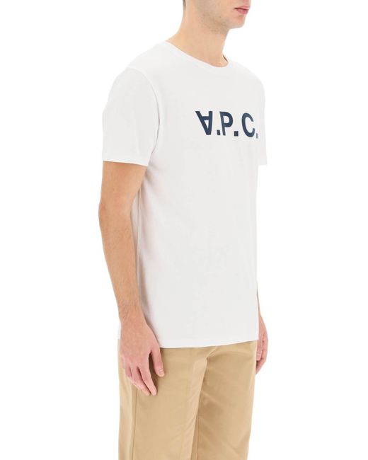 Camiseta de logotipo de VPC Flocked A.P.C. de color White