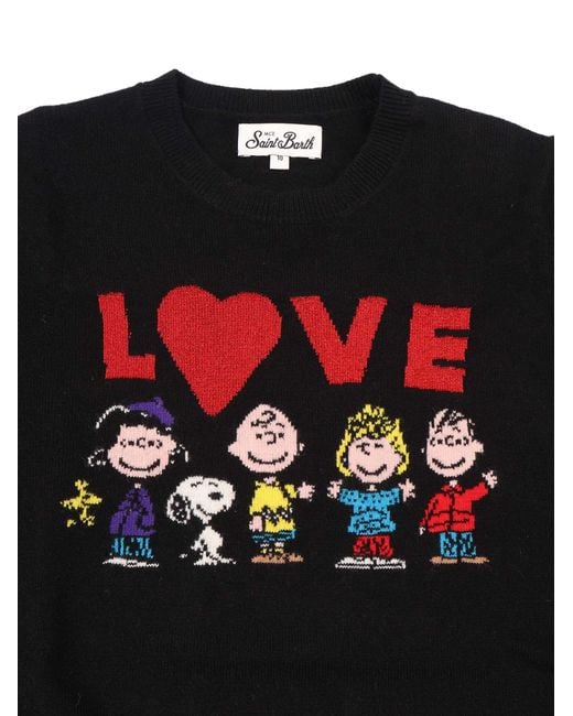 Mc2 Saint Barth Black Princess-Peanuts Love 00L Crewneck