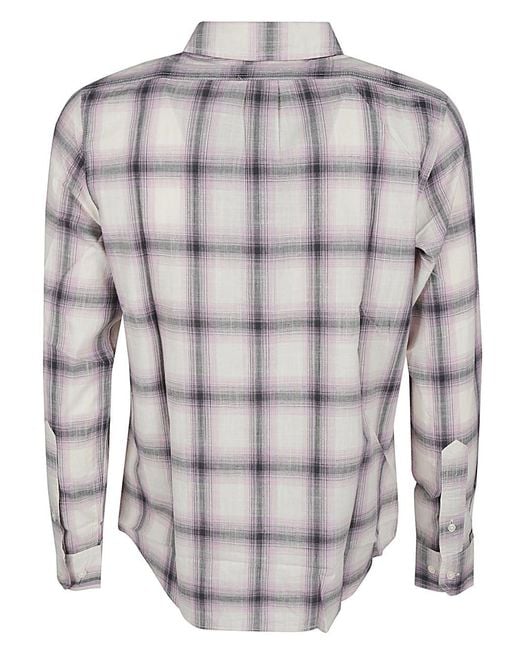 Lee Jeans Gray Plaid Pattern Shirt for men