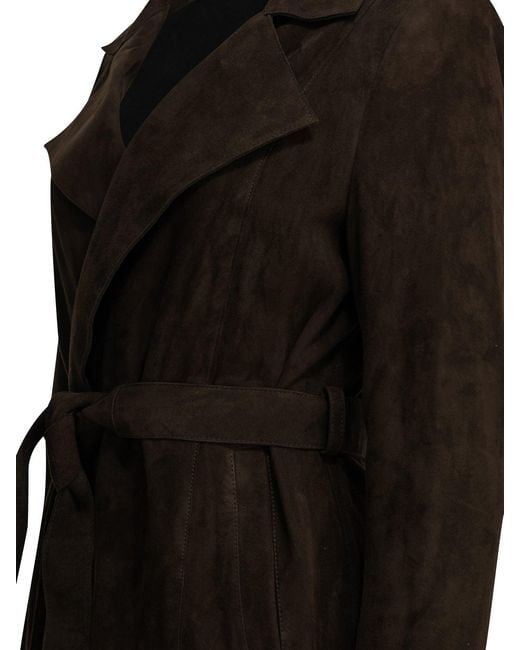 Nour Hammour Black "Winona" Leather Coat
