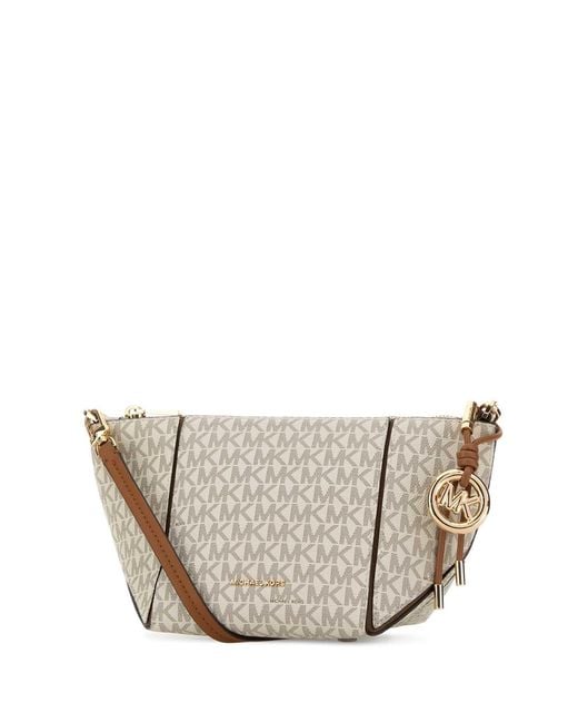 MICHAEL Michael Kors Gray Printed Canvas Jordi Crossbody Bag