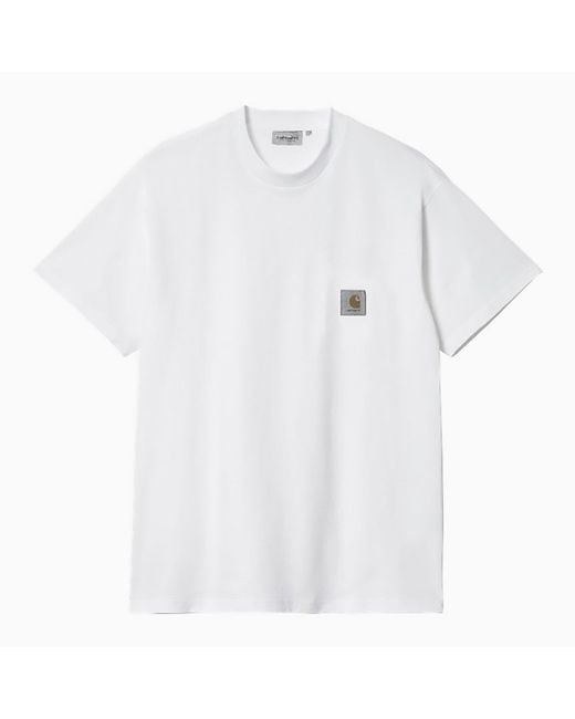 Carhartt White Chase Wax Cotton T Shirt for men