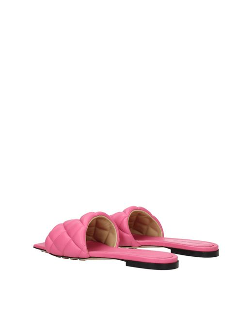 Bottega Veneta Pink Sandals And Clogs Leather/Azalea