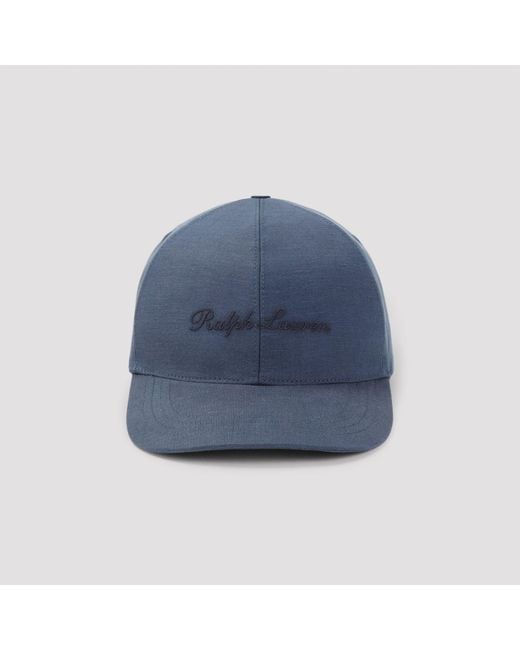 Ralph Lauren Blue Linen & Silk Hat for men