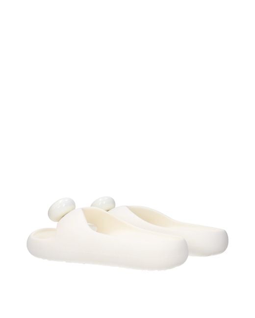 Loewe White Infradito Bubble Uomo Gomma Bianco
