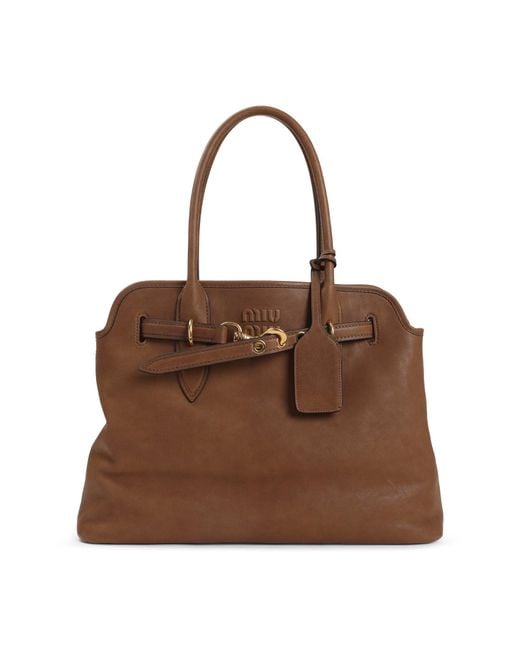 Miu Miu Brown Aventure Handbag