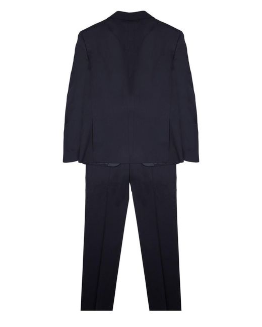 Colamarino Blue Tailored Two-Piece Suit With Satin-Finish Blazer for men