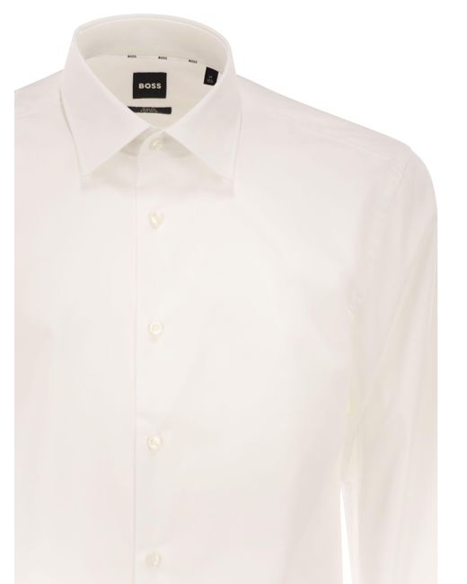 Boss White Slim Fit Shirt for men