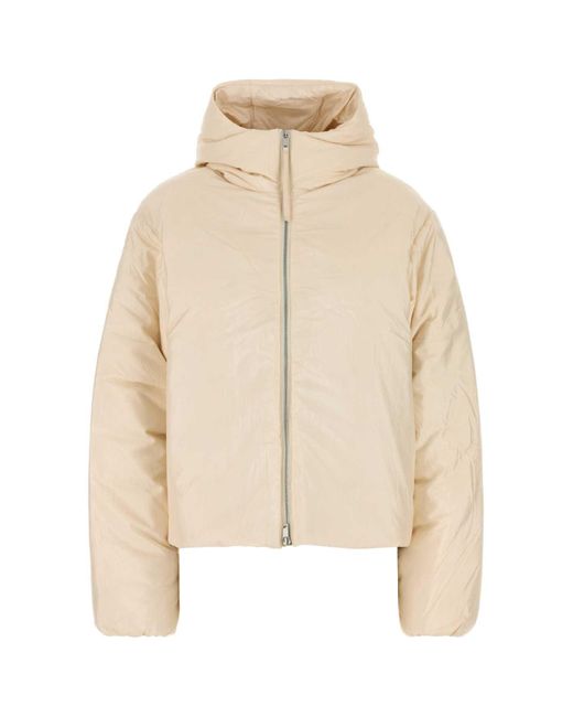Jil Sander Natural Cream Nylon Blend Down Jacket