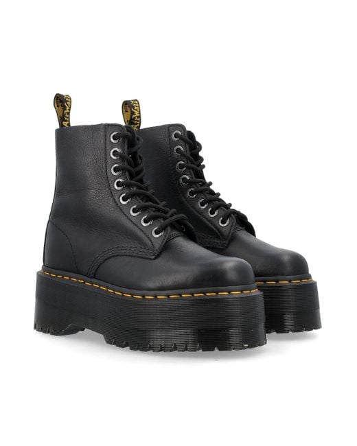 Dr. Martens Black 1460 Pascal Max Leather Platform Boots
