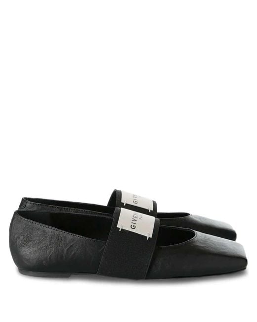 Givenchy Black Ballet Flats With Elastic Strap