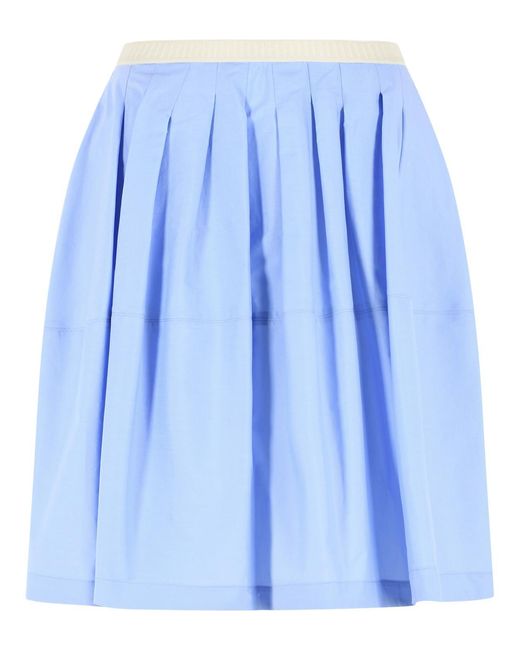 Marni Blue Iris Cotton Skirt