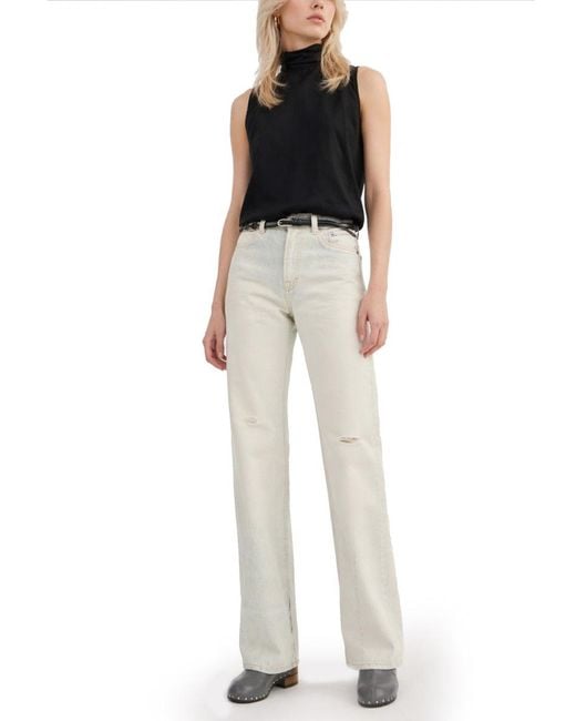 Our Legacy White Ripped Printed Jeans