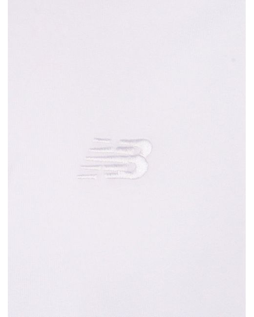 New Balance White Athletics Cotton T Shirt