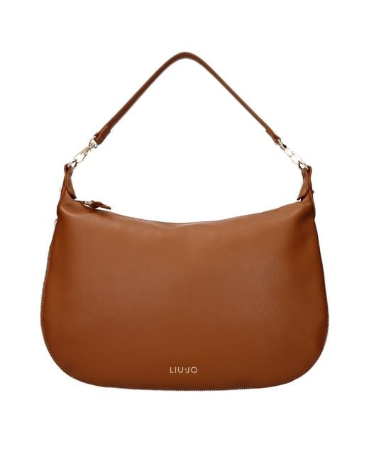 Liu Jo Brown Borse A Spalla Kaliska Donna Poliestere Marrone/Crusca
