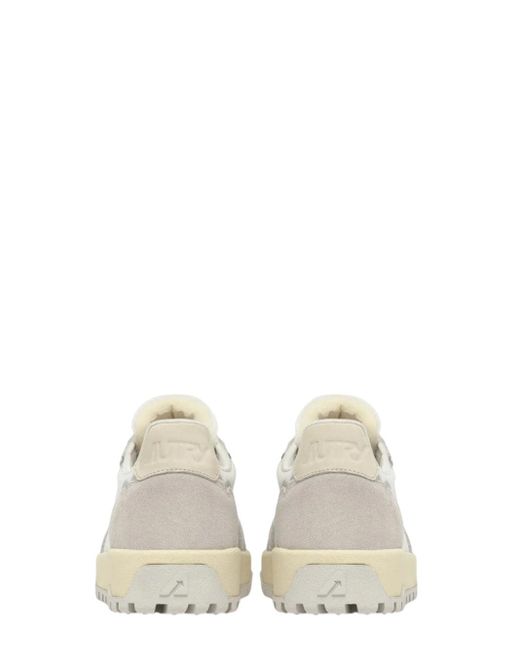 Autry Wildpace Low -Turnschuhe in weißem Netz und Wildleder in White für Herren