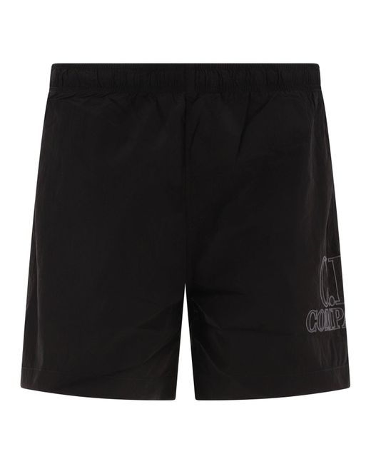 C P Company C.p. Bedrijf "eco Chrome" Zwem Shorts in het Black voor heren