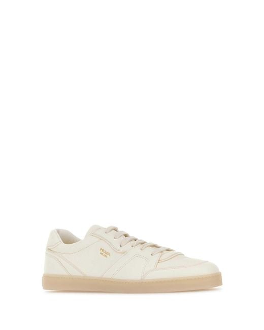 Prada White Leather Sneakers for men