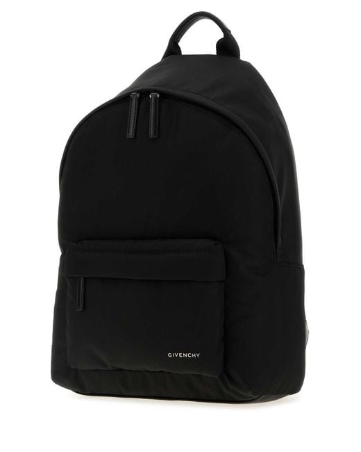 Givenchy Black Blak Canvas Backpack for men