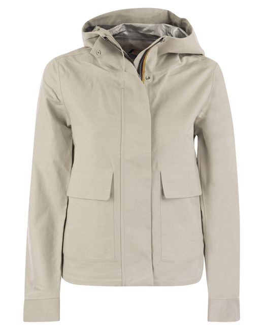 K-Way Gray Sarthe Hooded Jacket