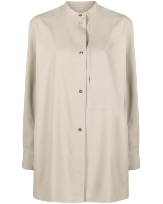 Studio Nicholson Natural Long Shirt With Pocket
