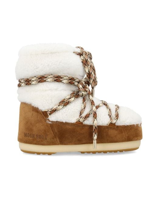 Moon Boot White Low Classic Icon Shearling for men