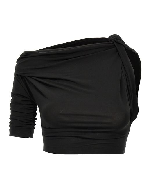 Jacquemus 'le Haut Drapeado' Top in het Black