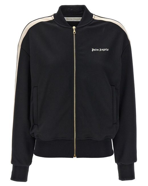 Palm Angels Black Classic Track Sweatshirt